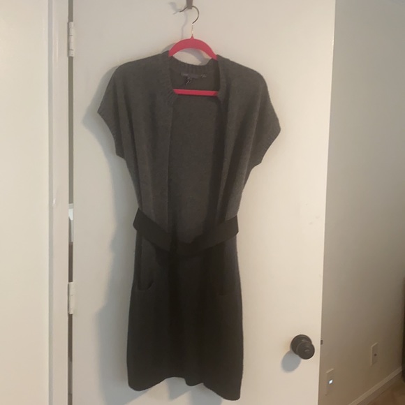 VINCE For Bergdorf Goodman Grey Alpaca Wool Cashmere Sweater Vest - Picture 5 of 7